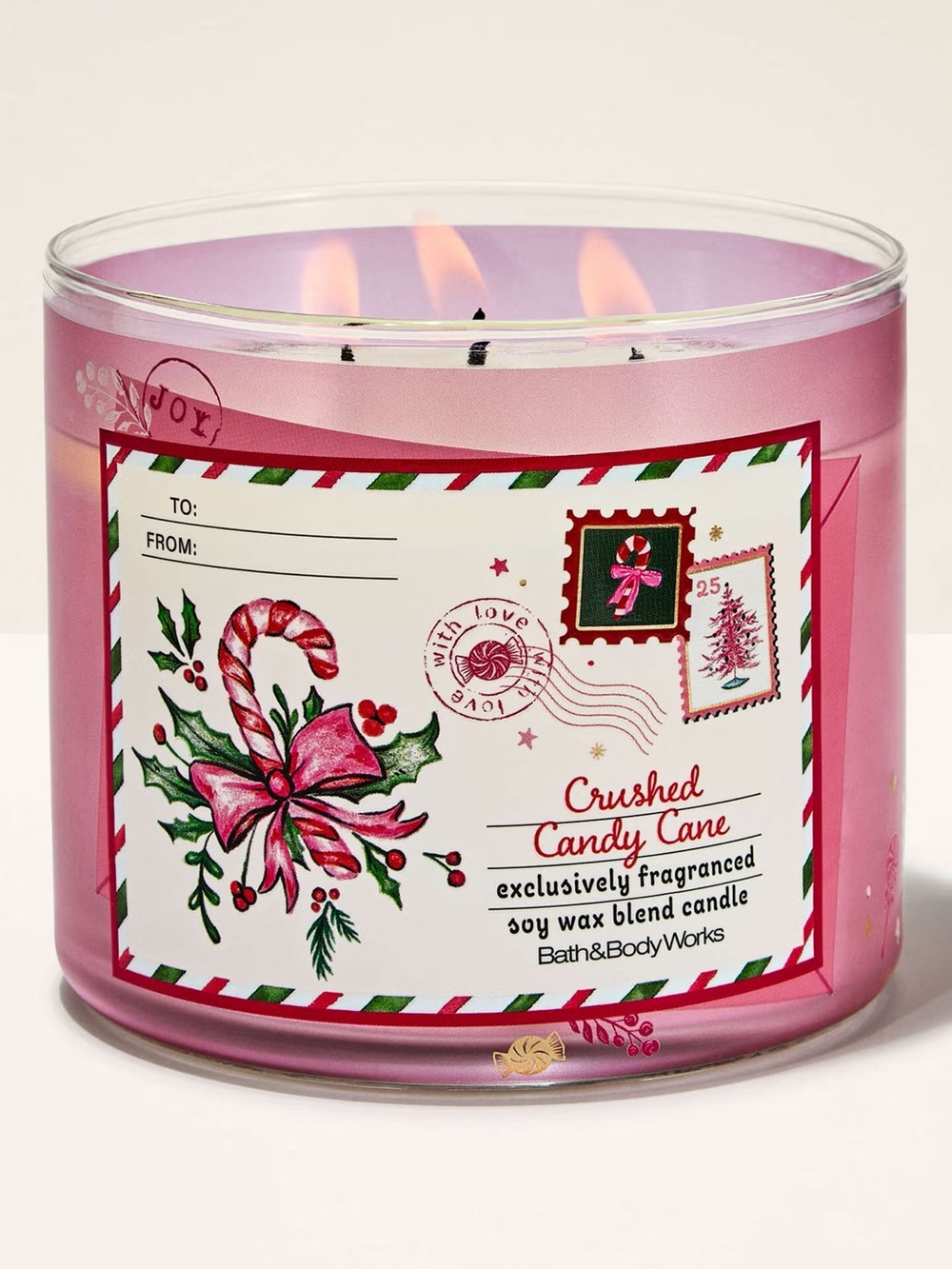Bath & Body Works Crushed Candy Cane 3 wick candle
